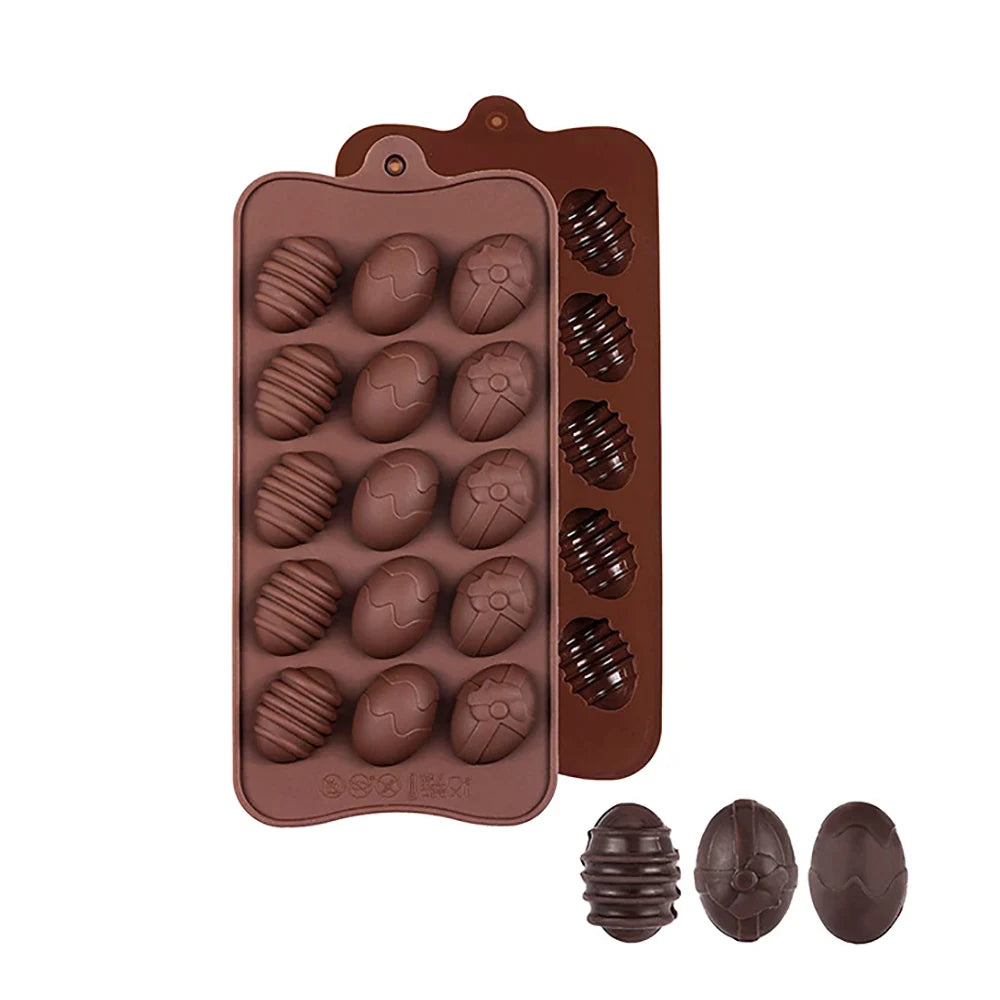 Silicone world DIY Easter Chocolate Egg Silicone Mold Nonstick Cake Decorating Baking Candy Mold Silicone 3D Mold Kitchen Gadget