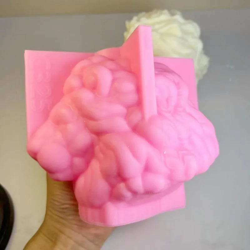 3D Lion candle silicone mold Lion head resin silicone mold Lion home decoration concrete gypsum cement silicone mold