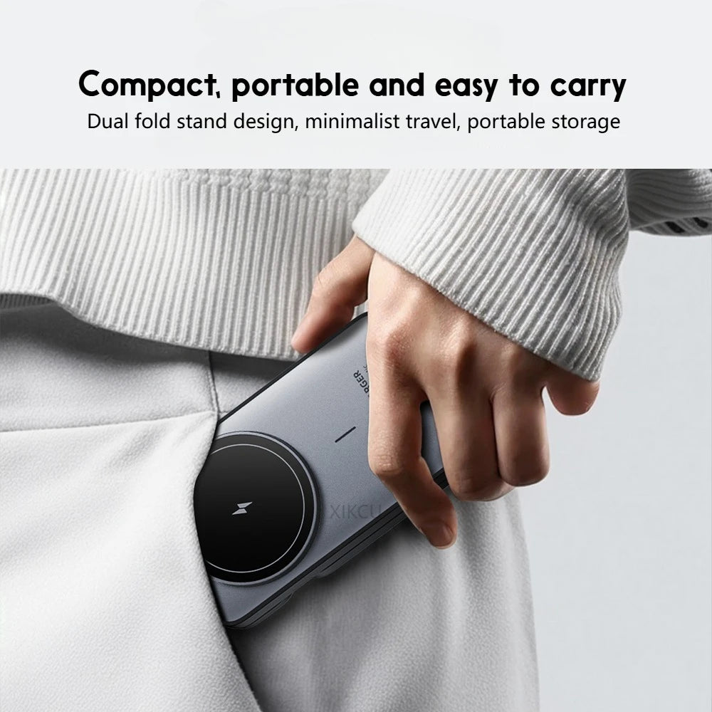 3 in 1 Travel Magnetic Wireless Charger Dock For Magsafe iPhone 17 16 15 Pro Max 14 13 12 iWatch 11-2 Airpods Pro Fast Charging