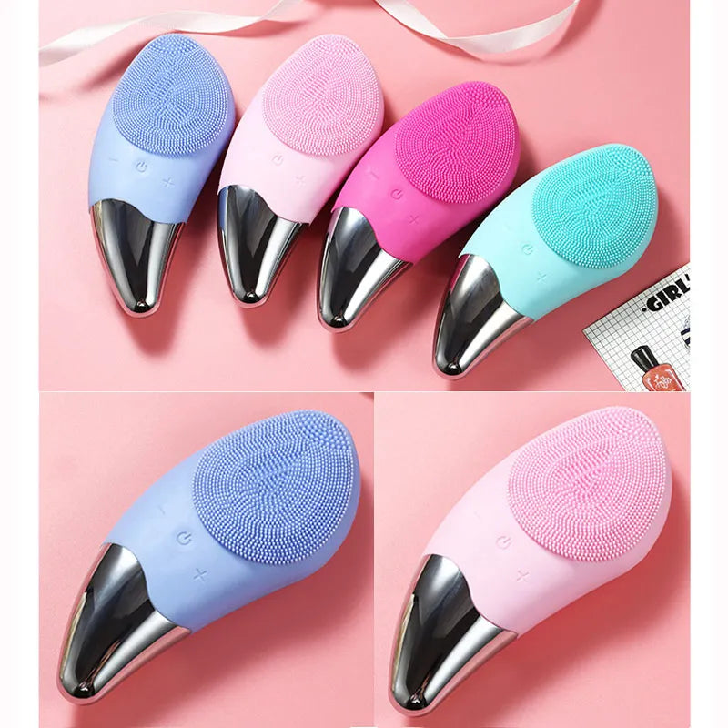 Mini Electric Face Washer Cleanser Silicone Facial Cleanser Waterproof