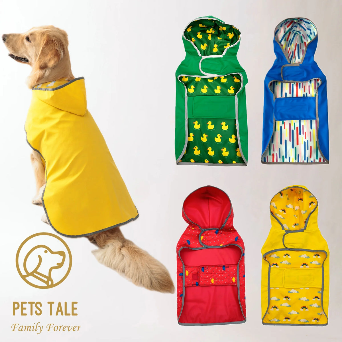 Keep Your Pup Dry &amp; Stylish: Double-layer Yellow Raincoat