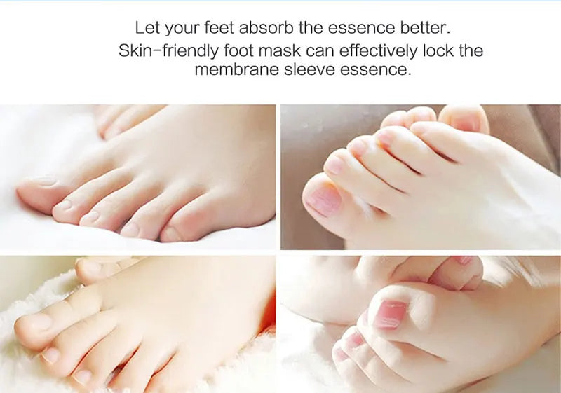 1-10Pcs Exfoliating Foot Mask Foot Spa Pedicure Socks Removing Dead Skin Whitening Heels Peeling Anti Cracked Foot Skin Care