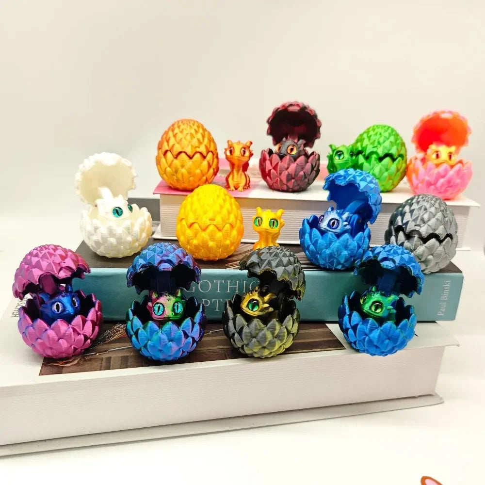 3D Printed Toys Mini Dragon Egg Set Creative Simulations Model Easter Home Decor Kids Gift Cute 3D Printing Design