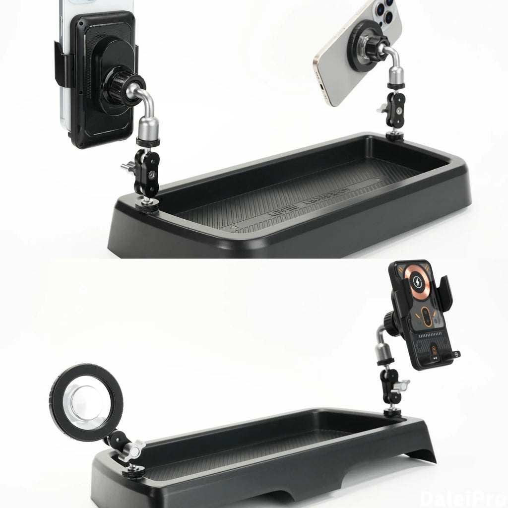 Double Car Phone Holder With Storage Box Base Magsafe Wireless Charger Phone Mount For Suzuki Jimny 2018-2024 2025 JB64 JB74
