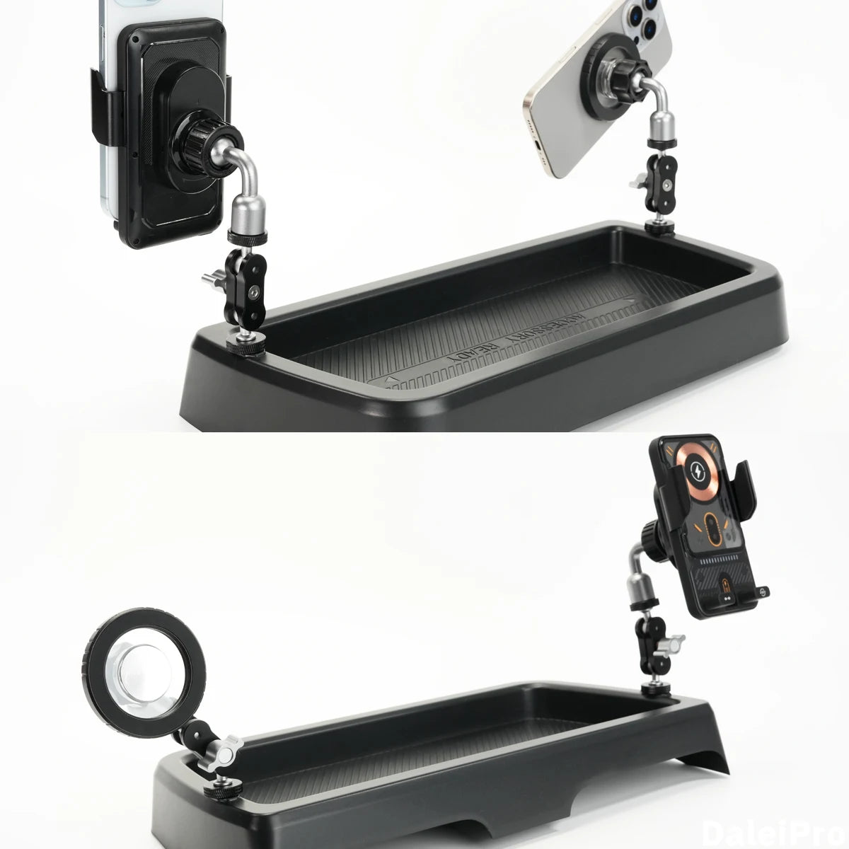 Double Car Phone Holder With Storage Box Base Magsafe Wireless Charger Phone Mount For Suzuki Jimny 2018-2024 2025 JB64 JB74