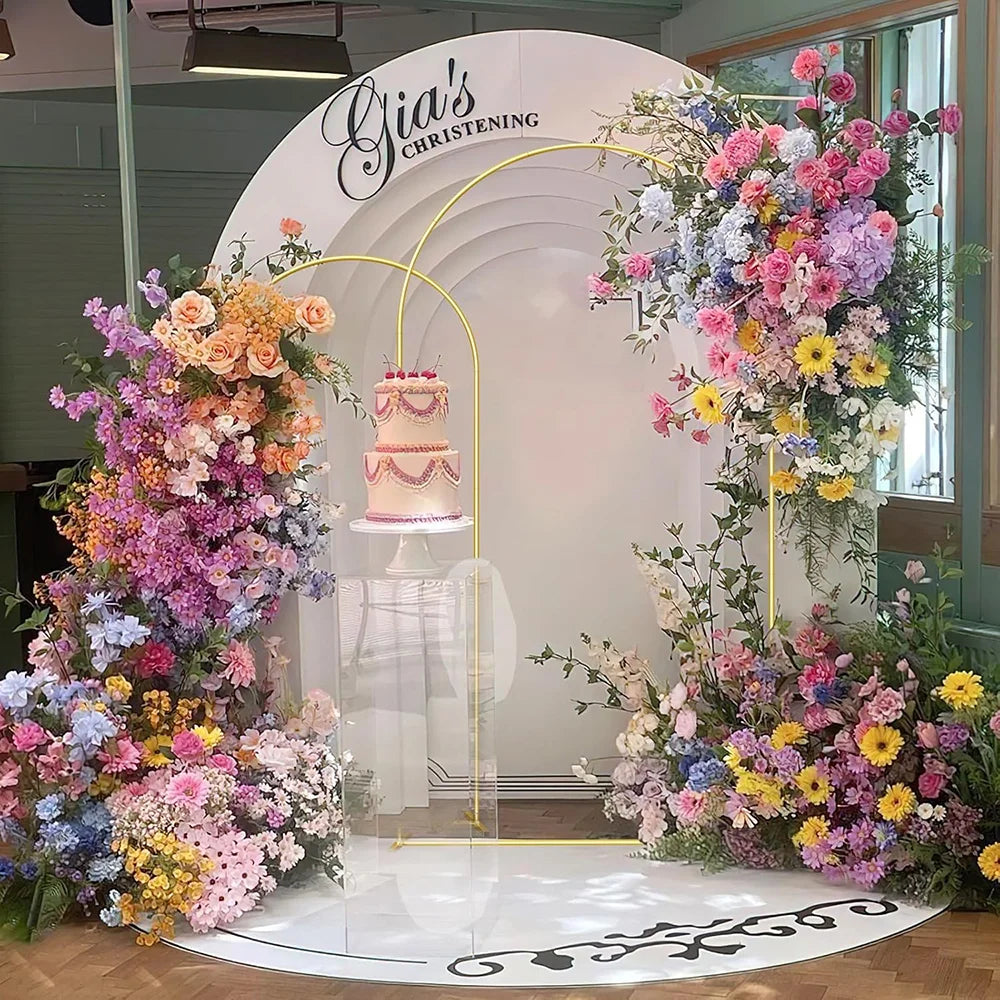 Metal Gold Wedding Arch Stand 1PCS 3.9FT 5.9FT 7.2FT