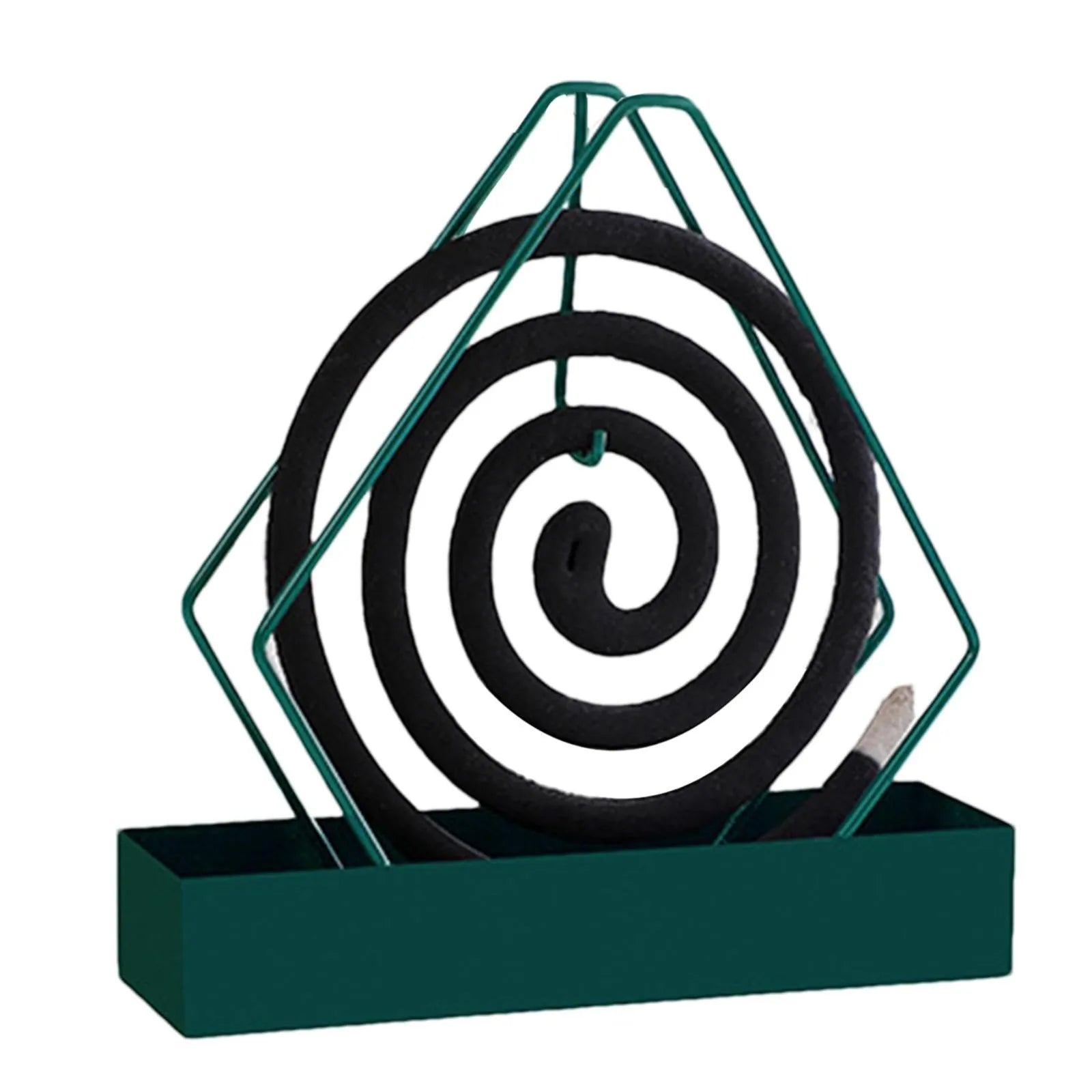 Anti-Scald Mosquito Coil Holder With Tray Creative Wrought Iron Triangular Shape Mosquito Repellent Incense Rack Home Decor Tool