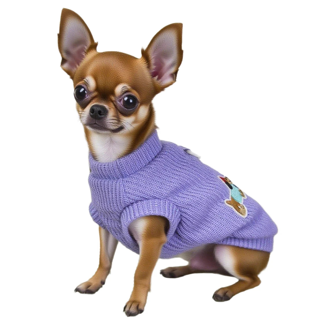 Dog Sweater for Small Dogs, Knitted Pullover Pet Apparel Winter Puppy Clothes for Chihuahua Yorkie