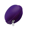 Round Earphone Storage Bag Composite Material Durable Zipper Design Portable Earbuds USB Cable Carrying Case Organizer Pouch