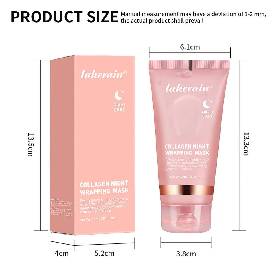 Overnight Wrapping Peel Off Facial Mask Set Hydrolyzed Collagen Night Wrapping Mask Deeply Hydrates Night Care Mask Skin Care