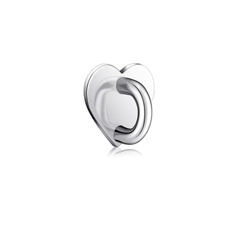 Adhesive Metal Heart Phone Charm Holder Mobile Phone Case