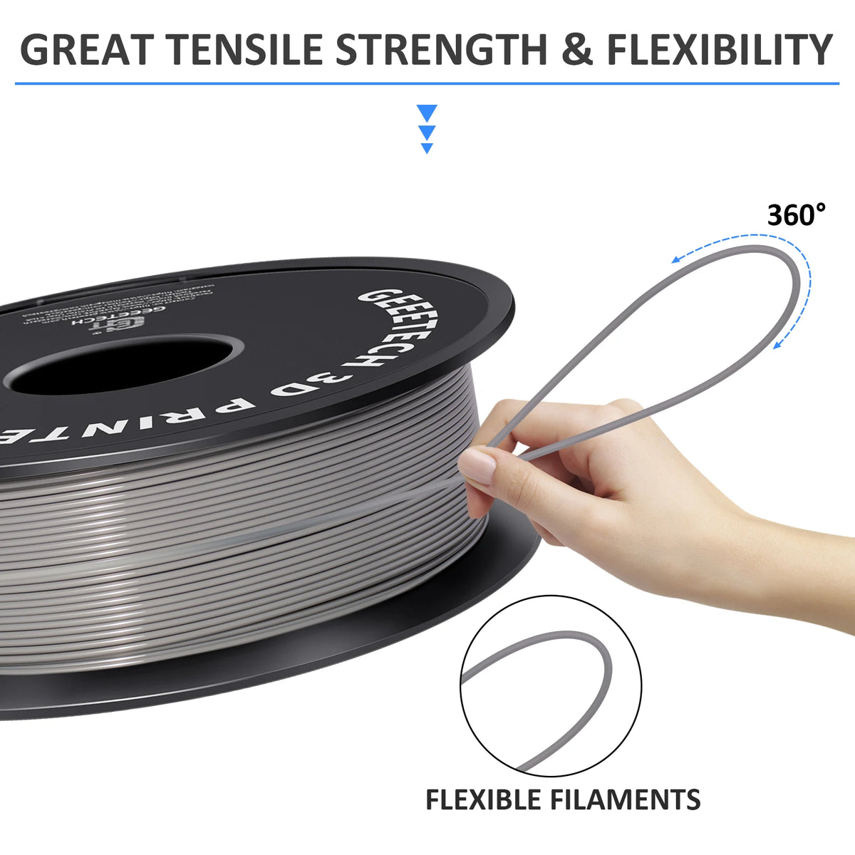 GEEETECH 10Kg In One Box Matte/PETG/Silk PLA/TPU/ABS 3D PLA
