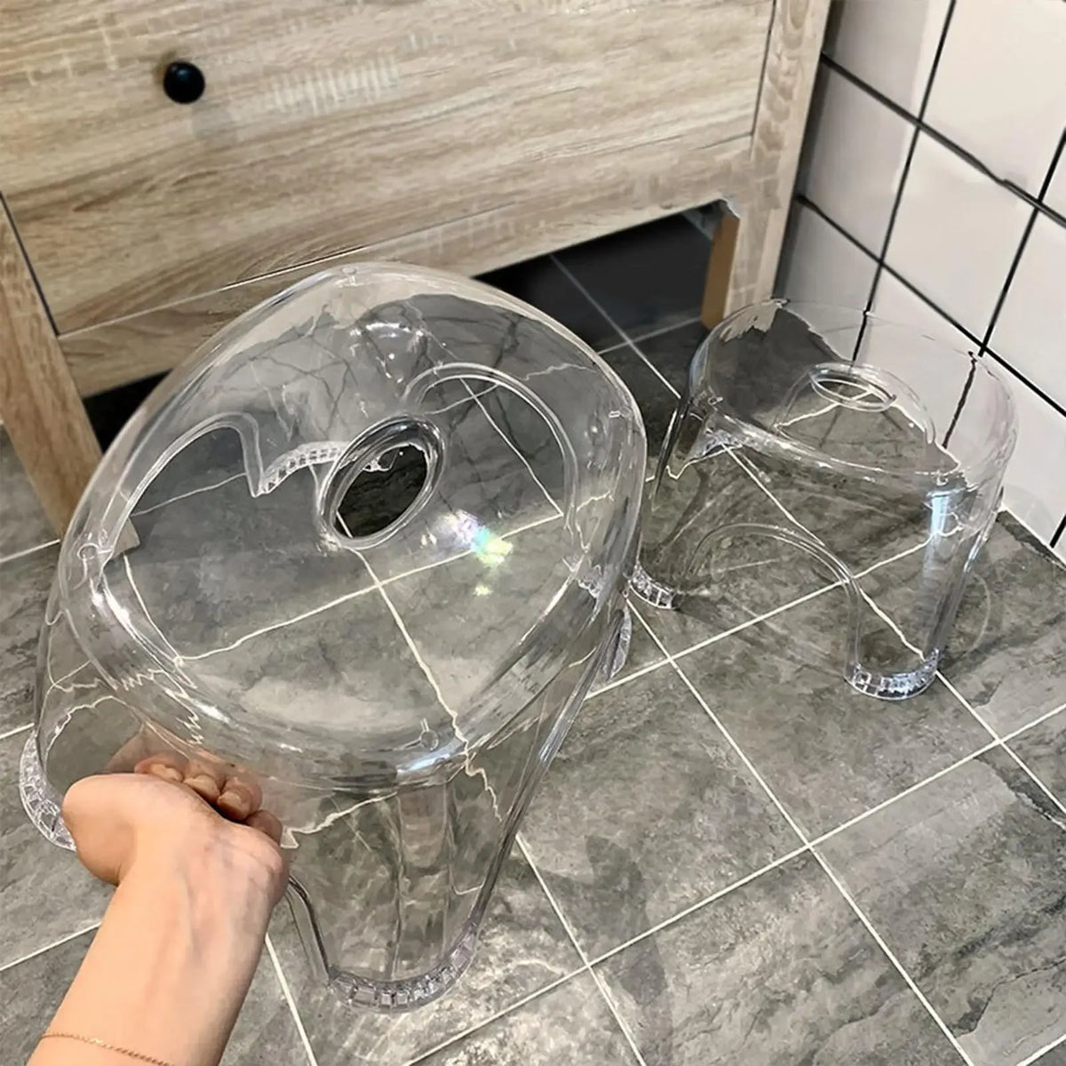 Acrylic Non-Slip Bathroom Stool