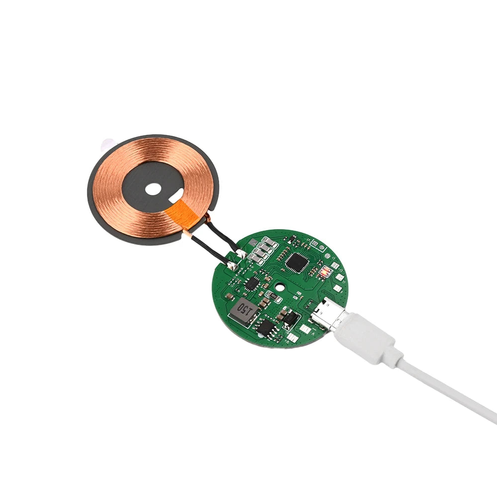Type C DC 5-12V 20W High Power Wireless Charger Transmitter Module Fast Charging Circuit Board for Mobile Phone
