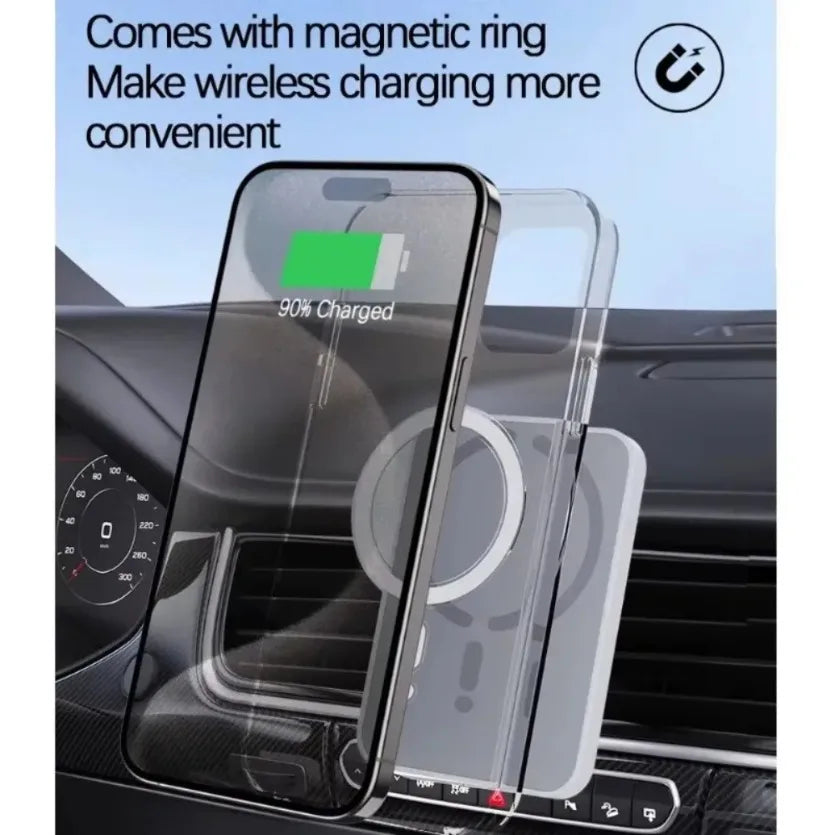 VIKEFON Car 15W Quick Wireless Charger Air Out Magnetic Phone Holder Stand For Magsafe iPhone 17-12 Pro Max Air Vent Charging