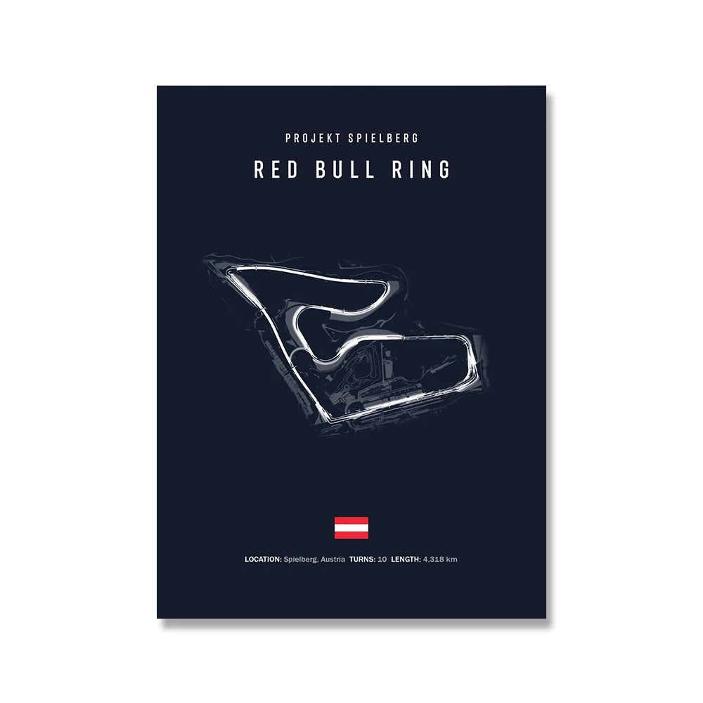 F1 Circuit Poster Inpu Island Jerez Catalonia Sepang International Circus Circuit Canvas Painting Wall Picture Artist Home Decor