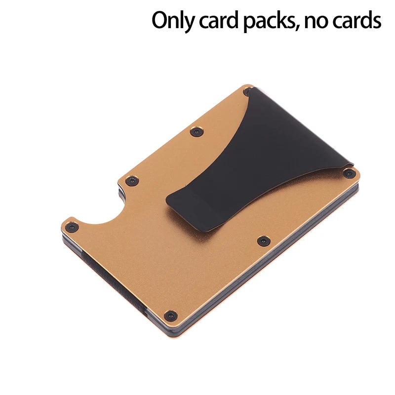 RFID Minimalist Wallet Men Women Slim Credit Card Holder With Money Clip Anti Theft Design For Commuting BusinessGood Quality