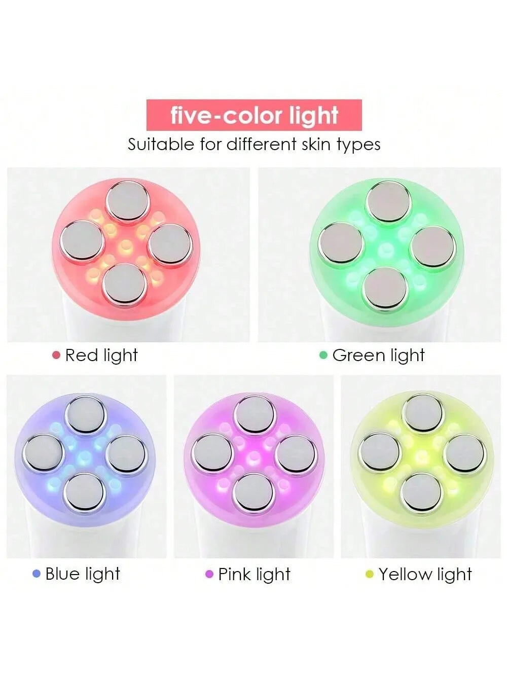 2026 Mini for Face Skin LED Rejuvenation Wand Face Skin Care Massage Beauty Device,Facial Beauty Massager Rechargeable