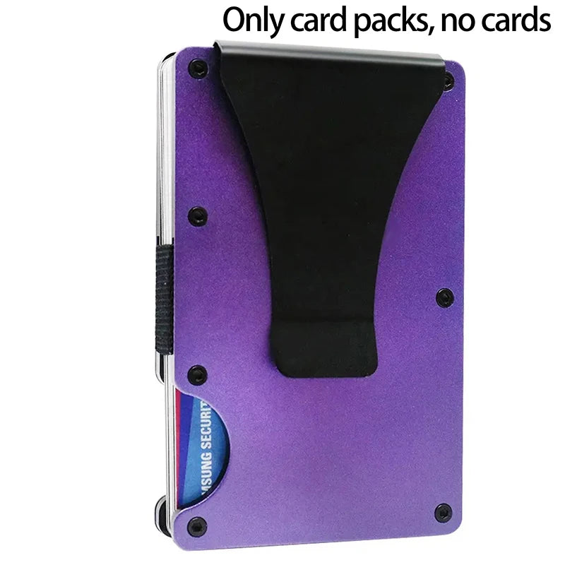 RFID Slim Minimalist Wallet For Men Women Credit Card Holder With Money Clip Thin Design For Pocket Camping Activities