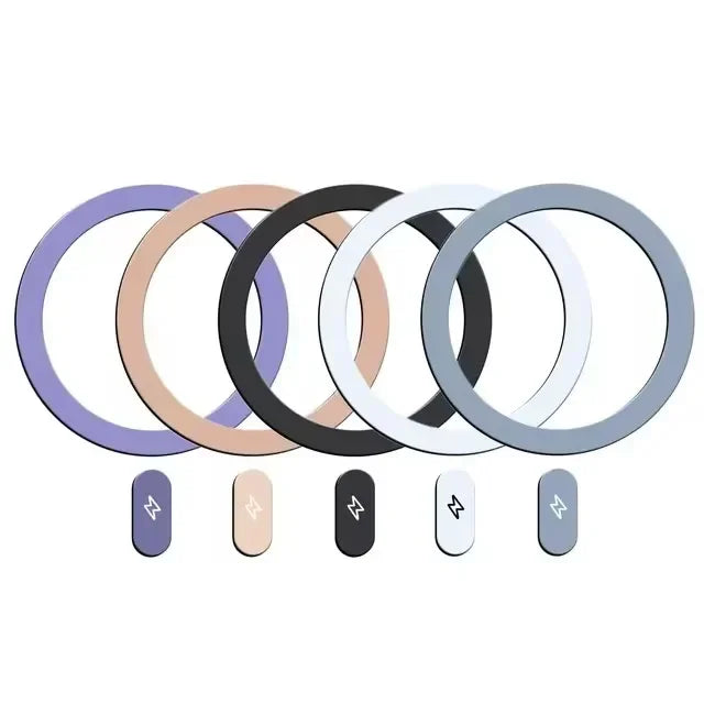 1-5Pcs Universal Metal Plate Ring for Magsafe Magnetic Wireless Charger Iron Sheet Sticker Car Phone Holder for IPhone 14 15 16