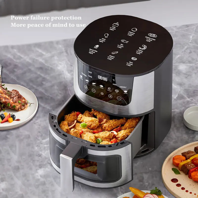 1250W Oil Free Air Fryer Oven LED Touch Panel
