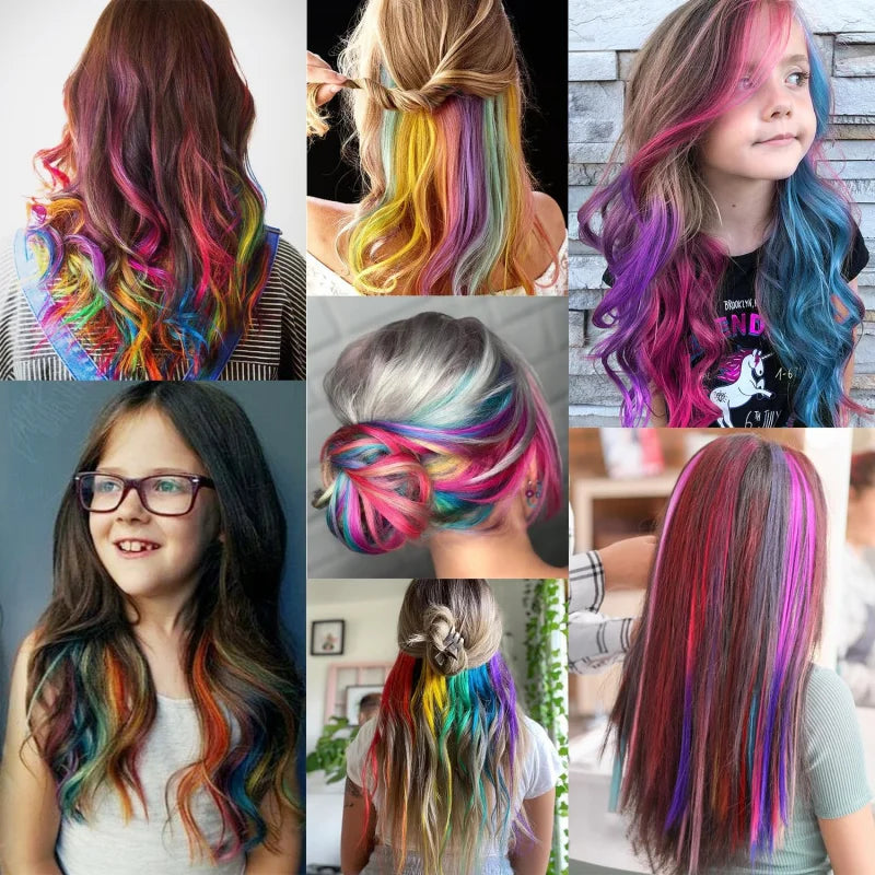 1 5 11 Pcs/lot Clip in Hair Extensions Multi-Colors