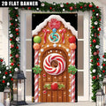 2D flat banner 1PC Christmas gingerbread curtain decoration, installation and disassembly, birthday, anniversary family