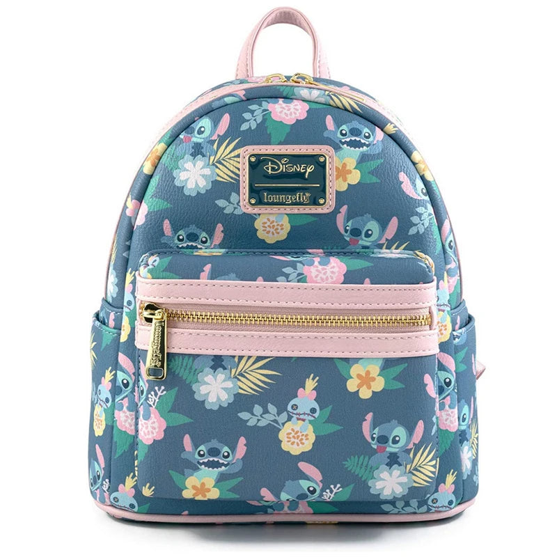 Mickey and Minne Floral Marie Cat Mini Backpack Womens Double Strap Shoulder Bag Purse Double Shoulder Backpack Gift