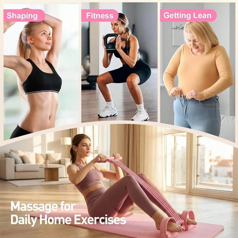 Home Workout Foot Pedal Resistance Bands with Handle