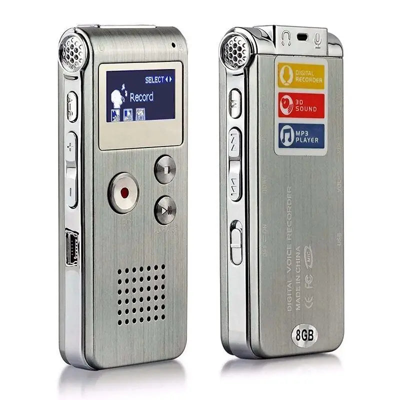 8GB/16GB/32GB Voice Recorder MP3 Player Mini Sound Audio Recorder