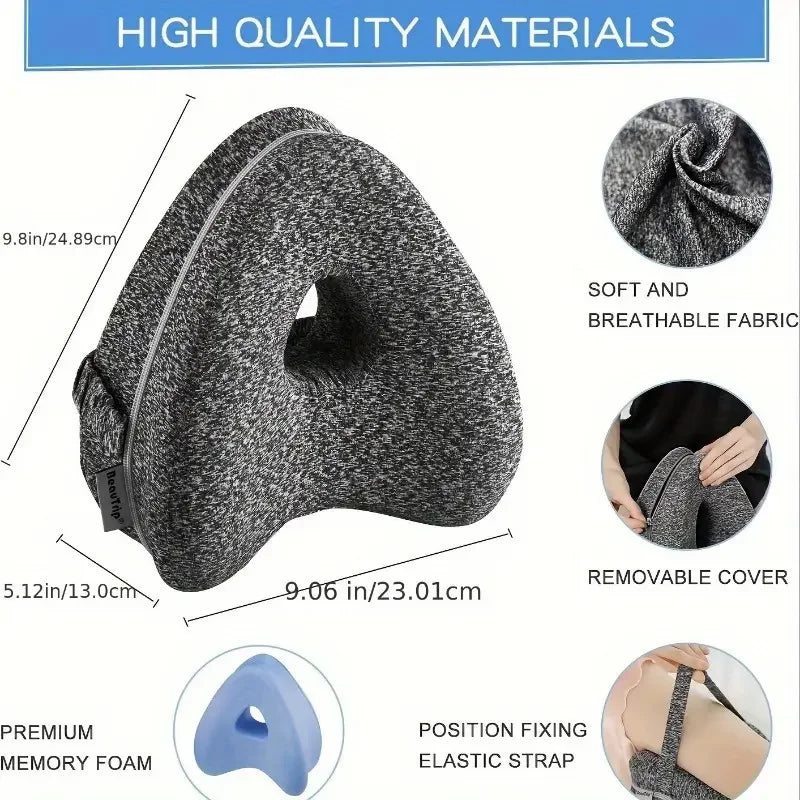 Slow Rebound Pillow，Slow Rebound Heart-Shaped Couple's Pillow for Leg Support - Ideal for Women As A Knee Cushion