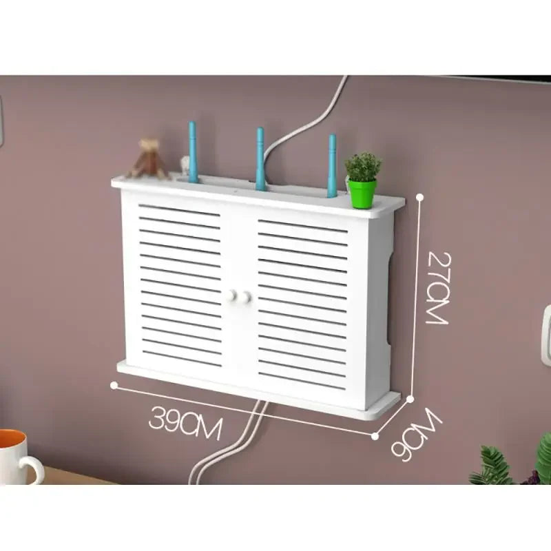 Punch-free Double Layers Wall Shelf TV set-top Box Rack Living Room Router Wall Hanging Storage Box Wireless Wifi Router Shelf
