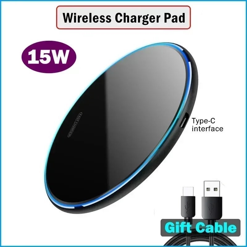 15W Fast Wireless Charger for vivo X200 Pro/X100 Pro/X100s Pro/X100 Ultra/X90 Pro Plus Wireless Charging Pad with Type-C Cable