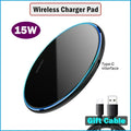 15W Fast Wireless Charger for vivo X200 Pro/X100 Pro/X100s Pro/X100 Ultra/X90 Pro Plus Wireless Charging Pad with Type-C Cable