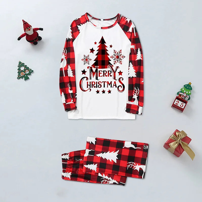 Christmas Family Matching Outfits Mom Dad Kids 2 Pieces