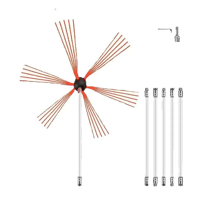 Succebuy Chimney Sweep Kit 39in Nylon Chimney Rods and Brush Head