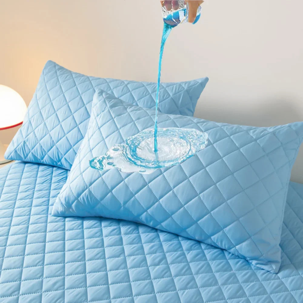 Waterproof Pillowcase, Excluding Pillows 3 Types of Jacquard 48x74cm Pillowcase for Bedroom,Pillow Cover for Home