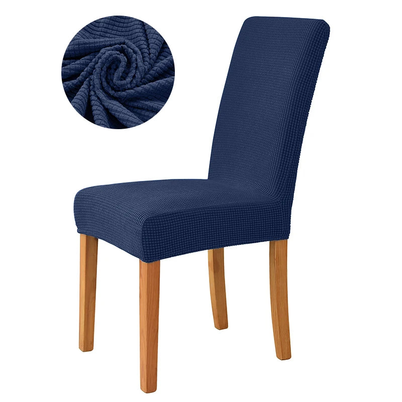 Elastic Dining Chair Cover Stretch Seat Slipcover Jacquard Spandex Protector Case for Kitchen Chair Seat Home Hotel Banquet