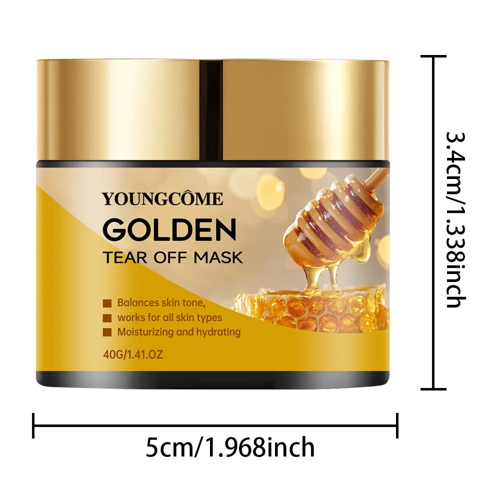 Facial Gold Textured Whitening Mask Blackhead Remover Whitening Face Mask Deep Cleansing Hyaluronic Acid Moisturizing Skin Care