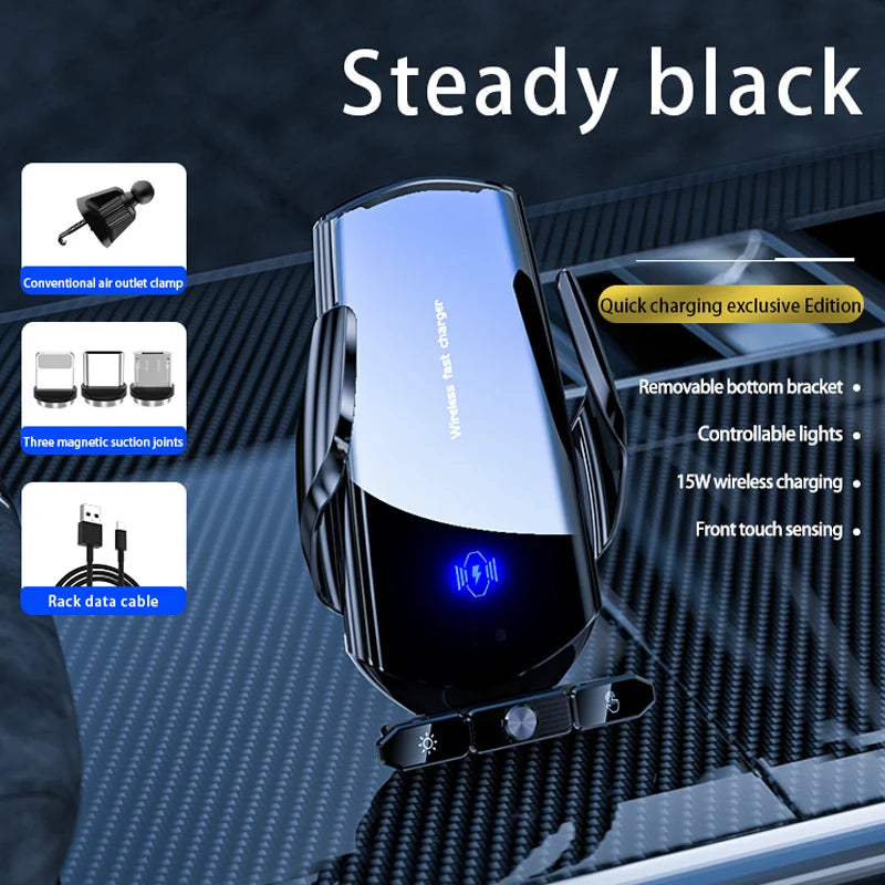 Car wireless charger Magnetic Cell Phone Holder Mobile Phone Stand in Car GPS Support 360° Rotatable Mount For iPhone Xiaomi