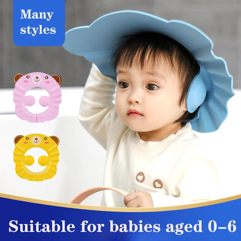 Adjustable Kids Shower Cap with Ear Protection