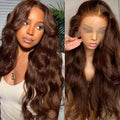 Chocolate Brown Body Wave HD Lace Front Wig