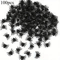 100/50pcs Realistic Spider Christmas Halloween Decoration Plastic Mini Spider