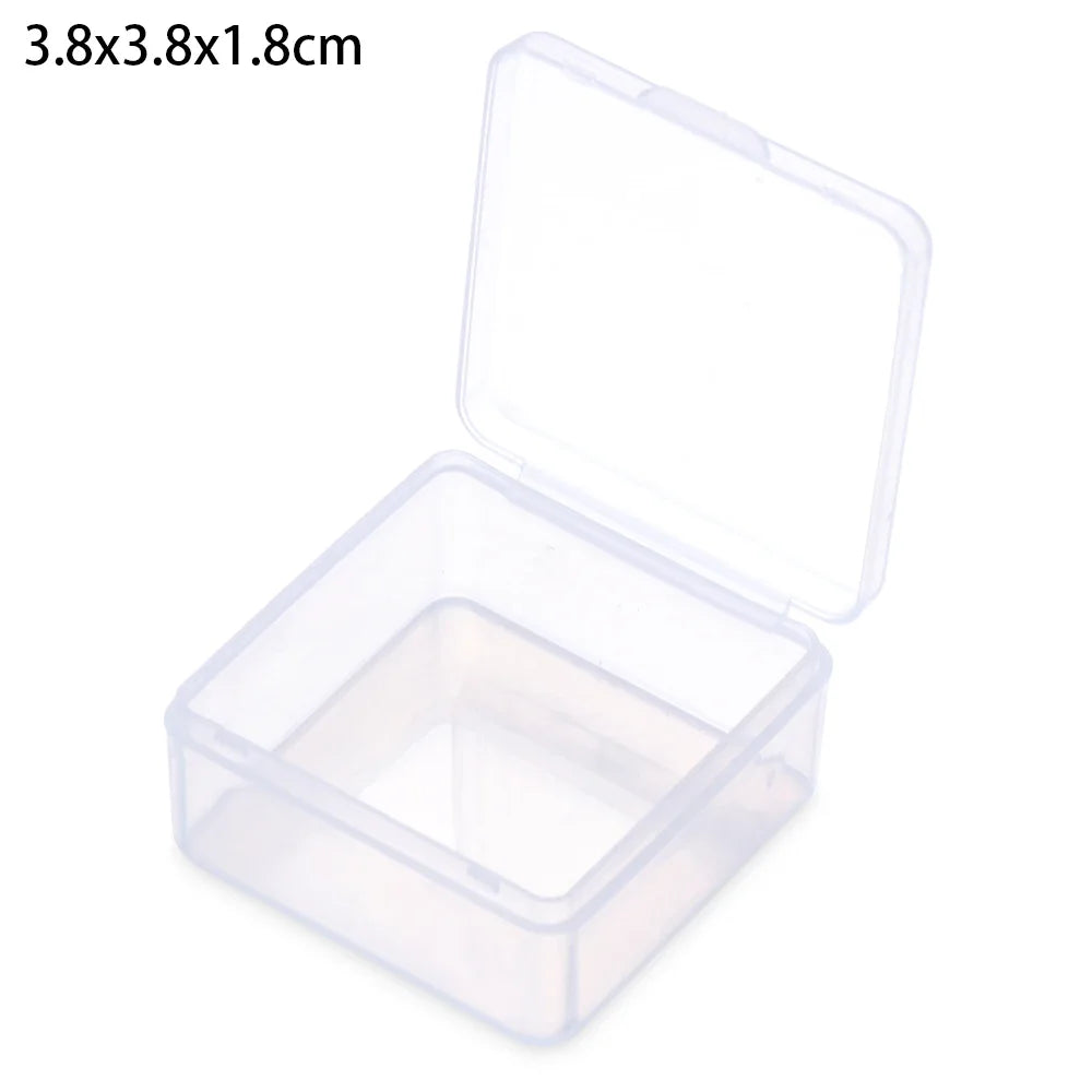 1pc Small Plastic Home Items Sundries Organizer Case Transparent Storage Box Jewelry Beads Container Fishing Tools Storage Box