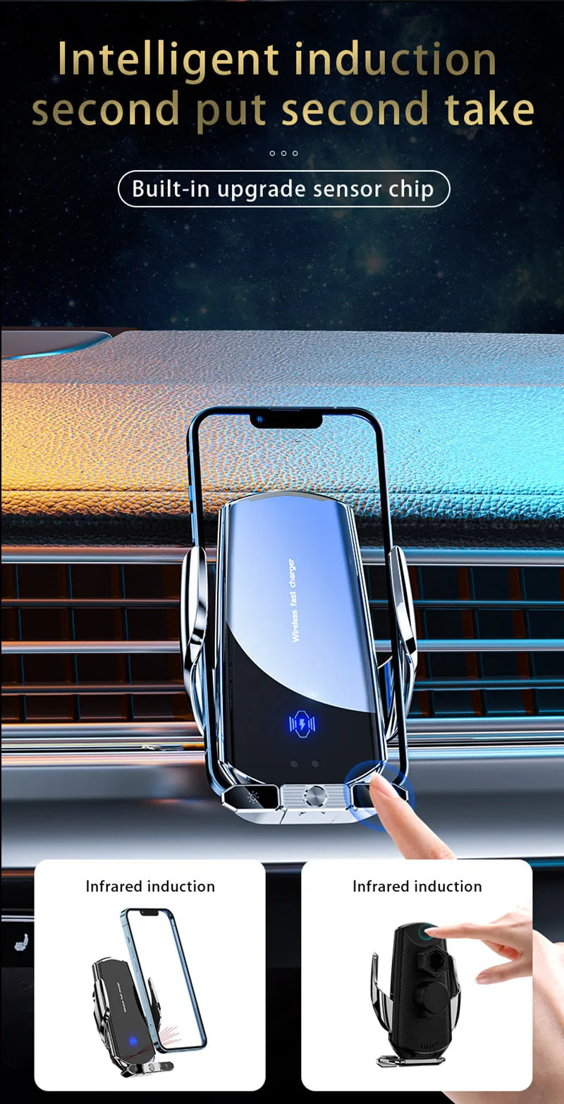 Gravity Car Holder Stand Wireless Charger Phone Air Vent Clip Mount Mobile Cell Gps Support for Iphone 14 13 12 X Samsung Xiaomi