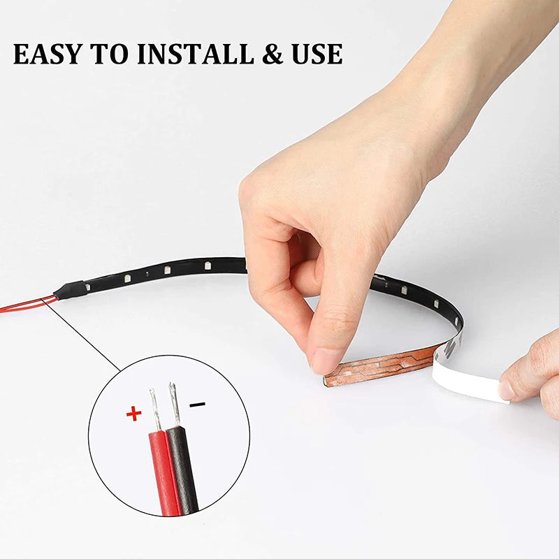 12V 30cm Waterproof Flexible Car LED Strips