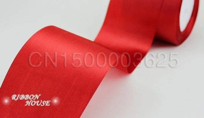 (25 yards/roll) 3" (75mm) Single Face Satin Ribbon Webbing Decoration Gift Christmas Ribbons