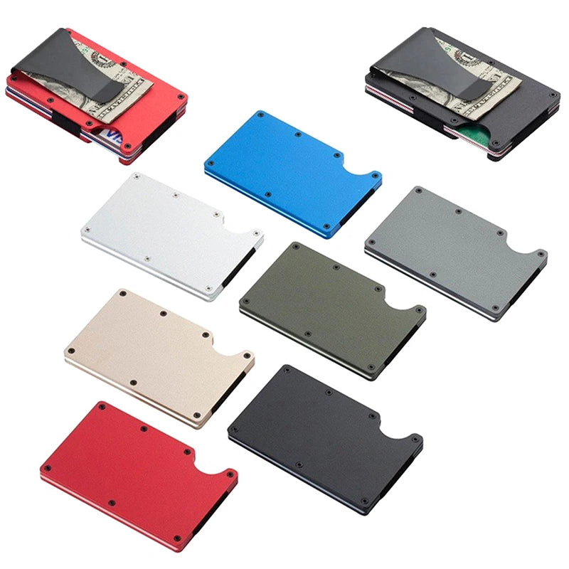 RFID Slim Minimalist Wallet For Men Women Credit Card Holder With Money Clip Thin Design For Pocket Camping Activities