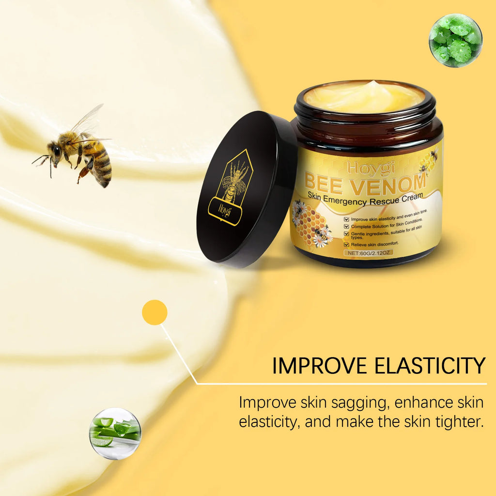Bee Venom Skin Care Cream-Moisturizing Nourishing Lotion, Relieves Dryness Soothes Redness, Strengthens Barrier & Youthful Look