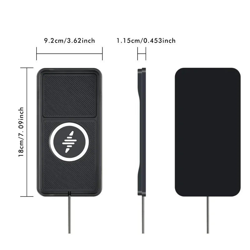 Car Wireless Charger Pad Base USB Cable for iPhone 16 15 14 13 12 Pro Max Samsung Xiaomi Airpods Pro 2 LG Fast Charging Station